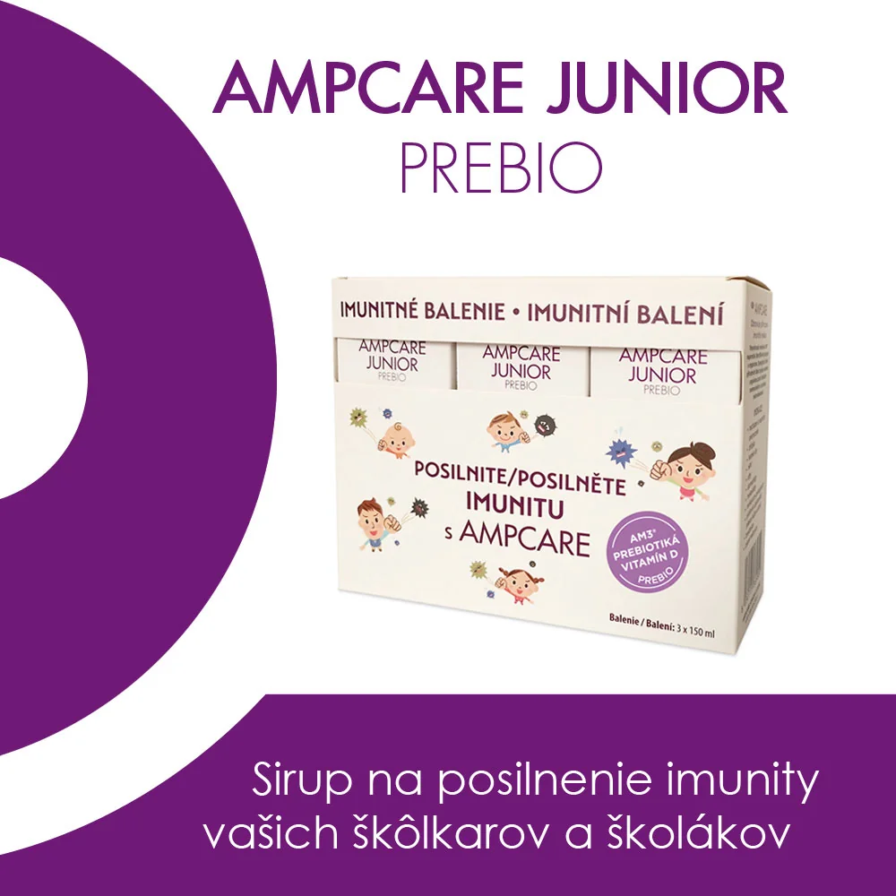 AMPCARE JUNIOR PREBIO imunitné balenie 3×150 ml