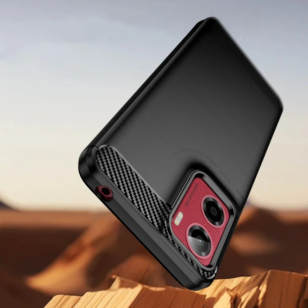 Tech-Protect Carbon kryt na Motorola Moto G05 / E15, čierny