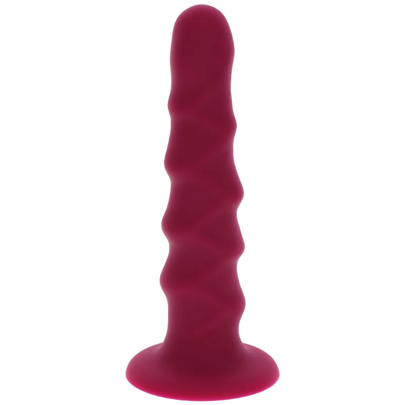 Silikónové dildo s prísavkou Ribbed Dong 16 cm