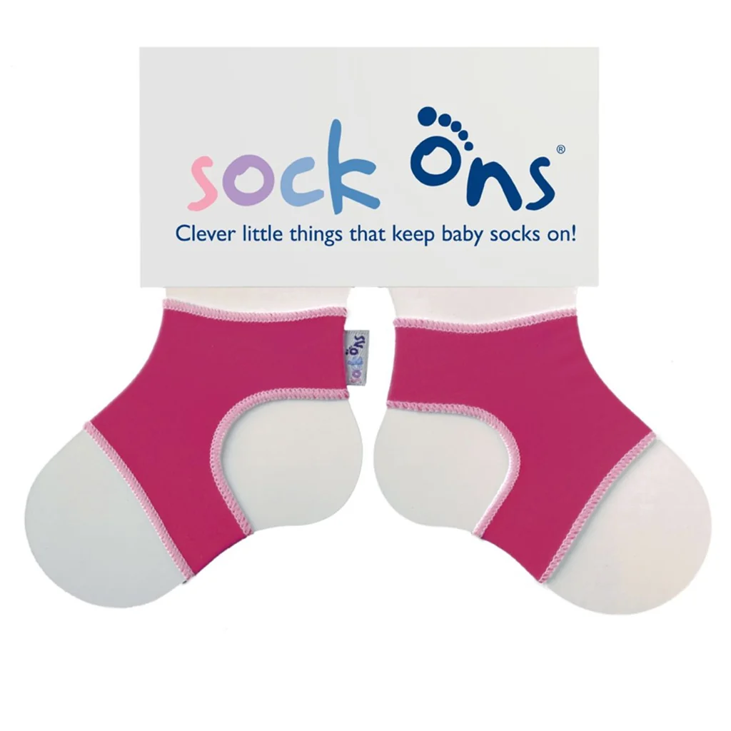KIKKO Sock Ons Držiak ponožiek Classic - Fuchsia (6-12m) 1×1 ks