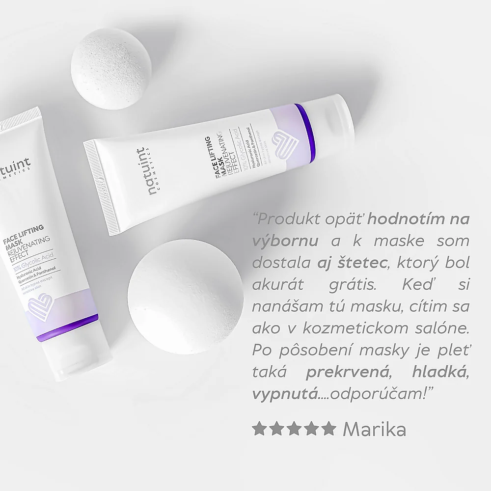 Natuint cosmetics - Omladzujúca maska s liftingovým efektom Face Lifting Mask / Rejuvenating effect