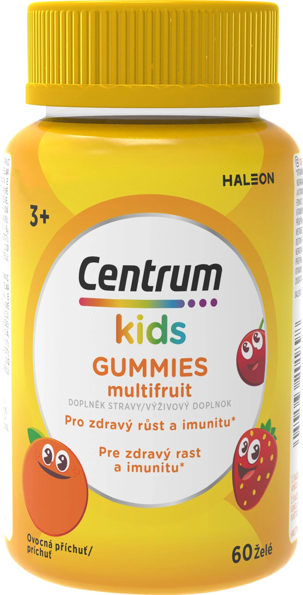 Centrum Kids Gummies Multifruit multivitamín pre deti od 3 rokov, 60 žuvacích želé 1×60 ks, multivitamín pre deti