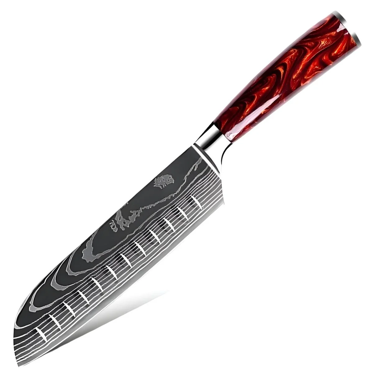 Kuchynský nôž Santoku hnedý 1 ks, japonský nôž