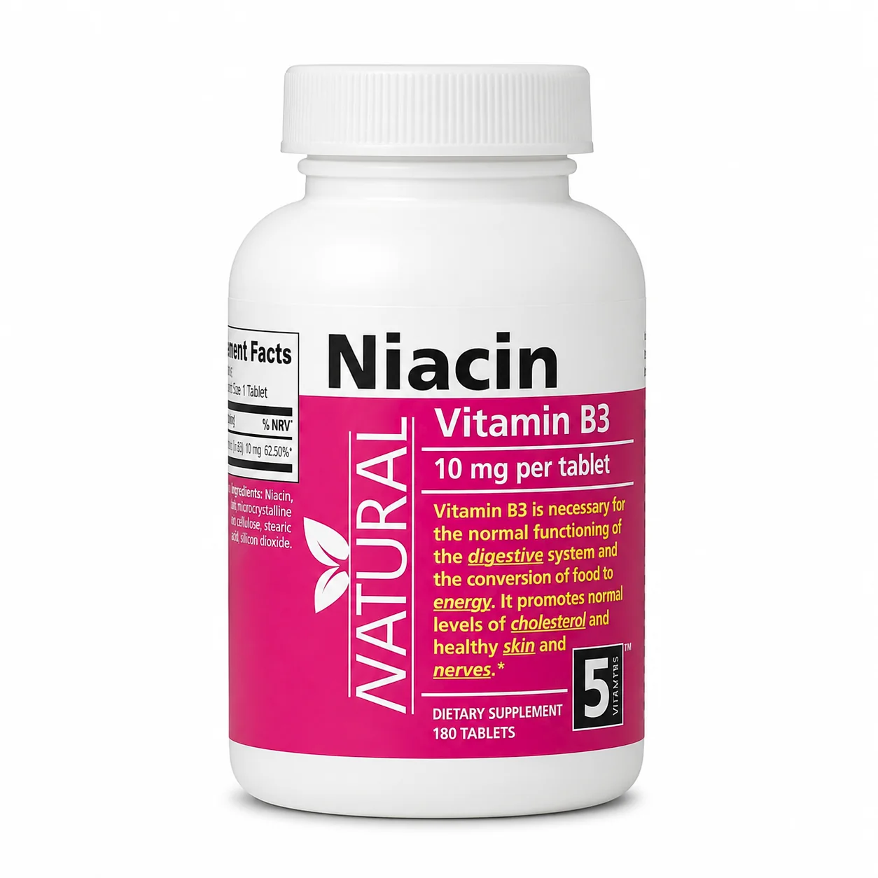 Vitamín B3 - Niacin - 10 mg - 180 tabliet