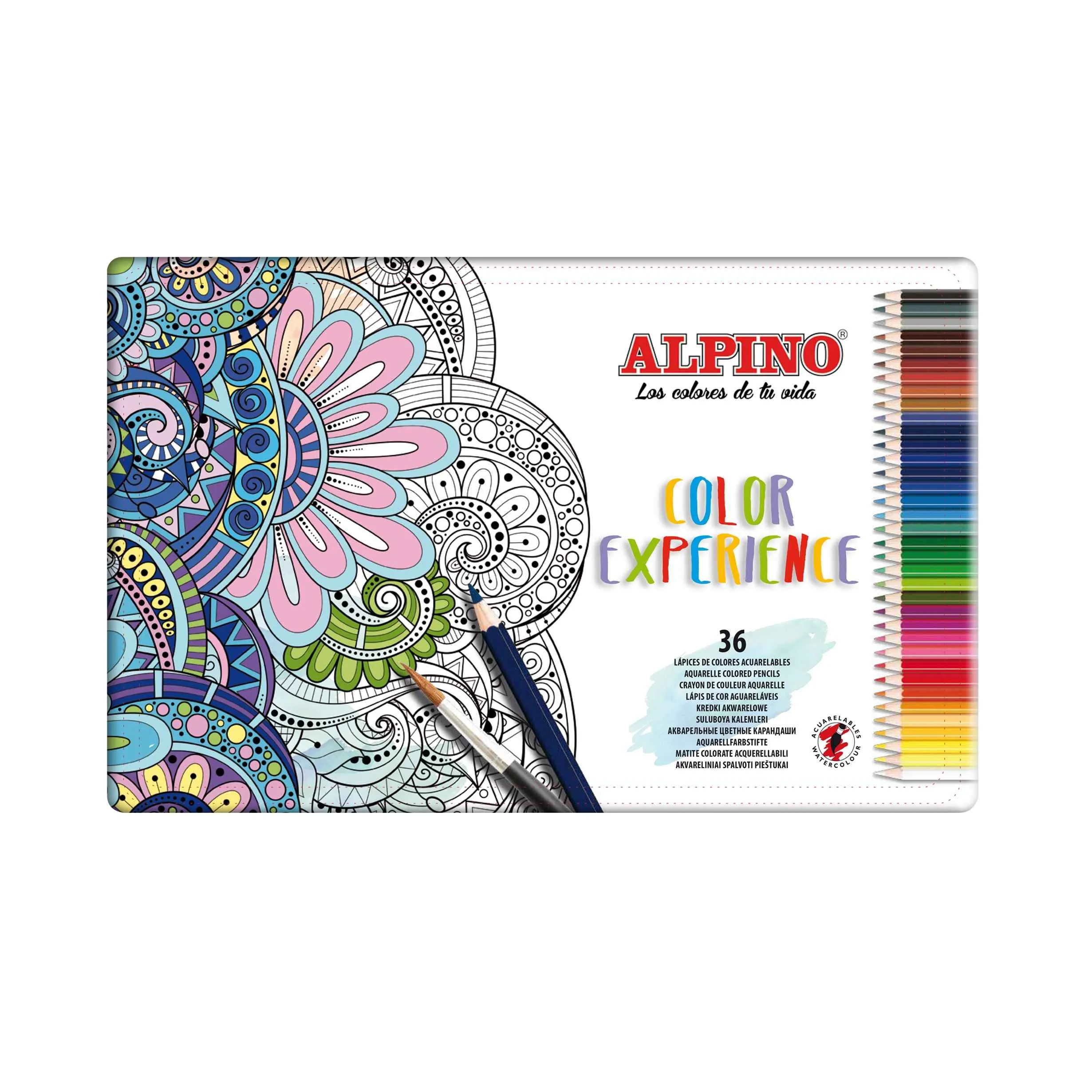 ALPINO Kovová škatuľka 36 farebných ceruziek Premium Color 1×1 set, farebné ceruzky