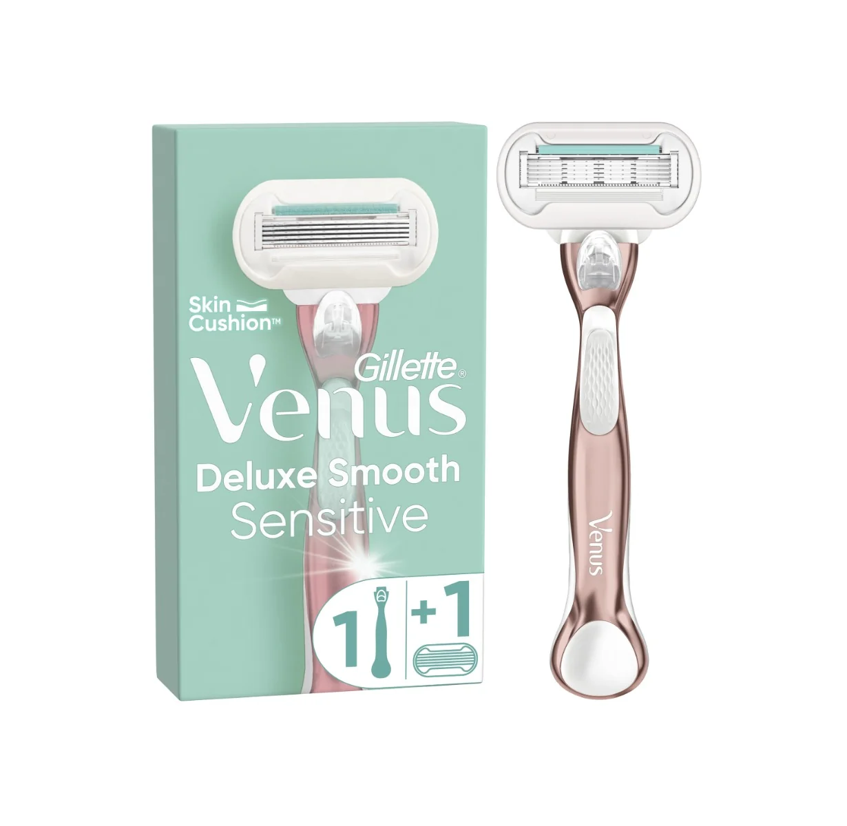 Gillette Venus Rosegold Delux Smooth Sensi Str+1nh 1×1 ks, holiace hlavice