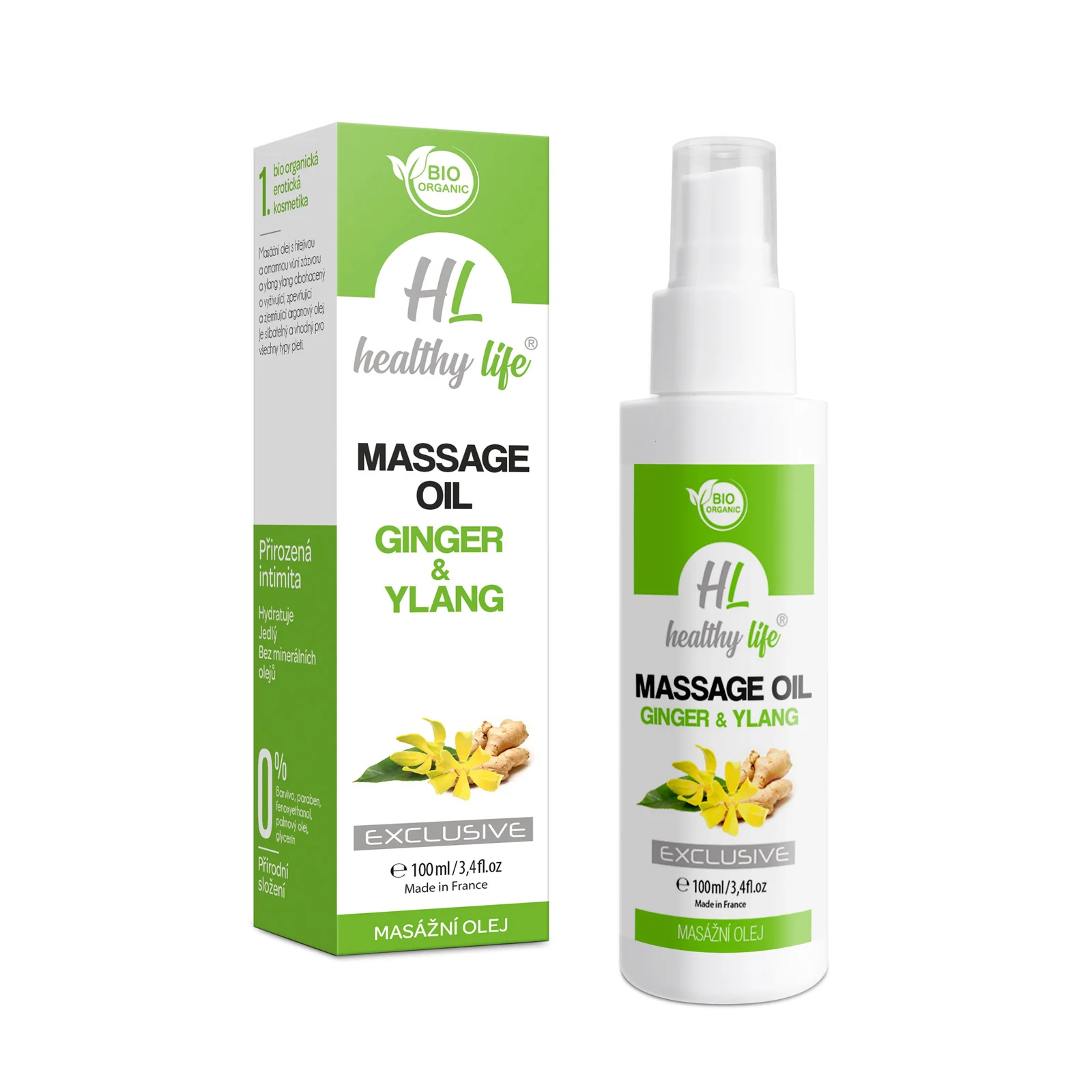 Masážny olej - Massage Oil Ginger & Ylang 100 ml