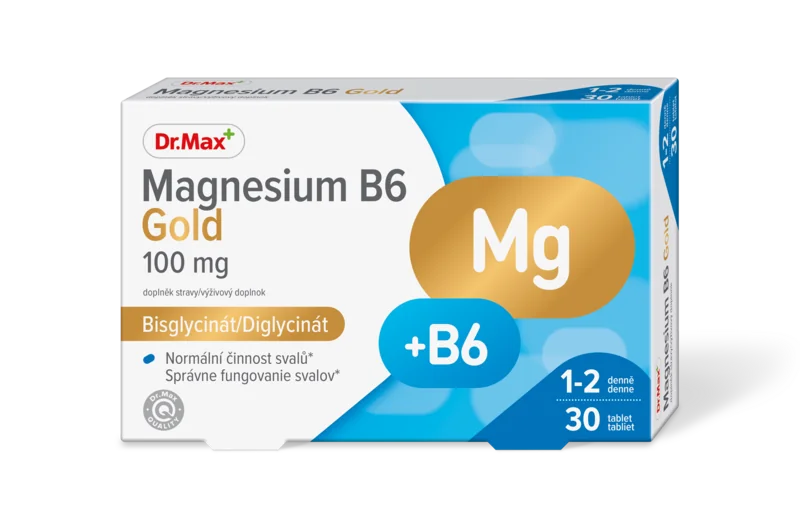 Dr. Max Magnesium B6 Gold 1×30 tbl, horčík