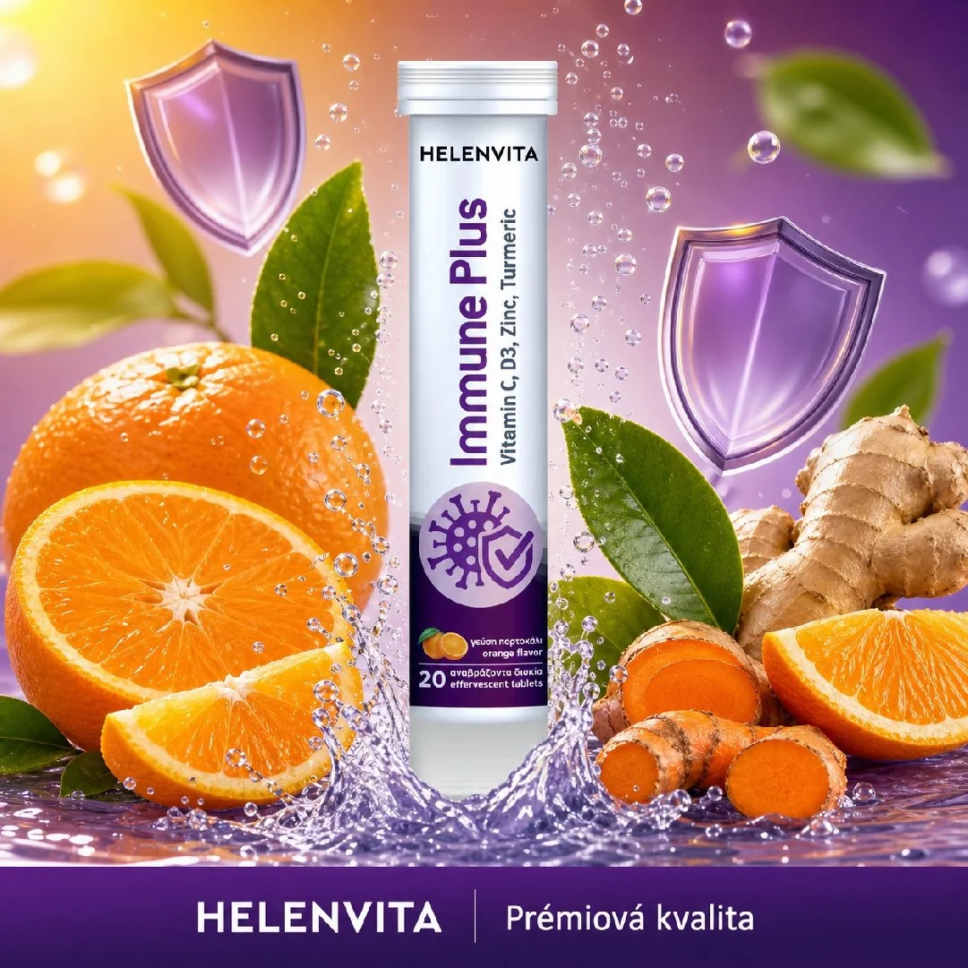 Helenvita Imunita Plus 20 šumivých tabliet vitamín C, D3, zinok