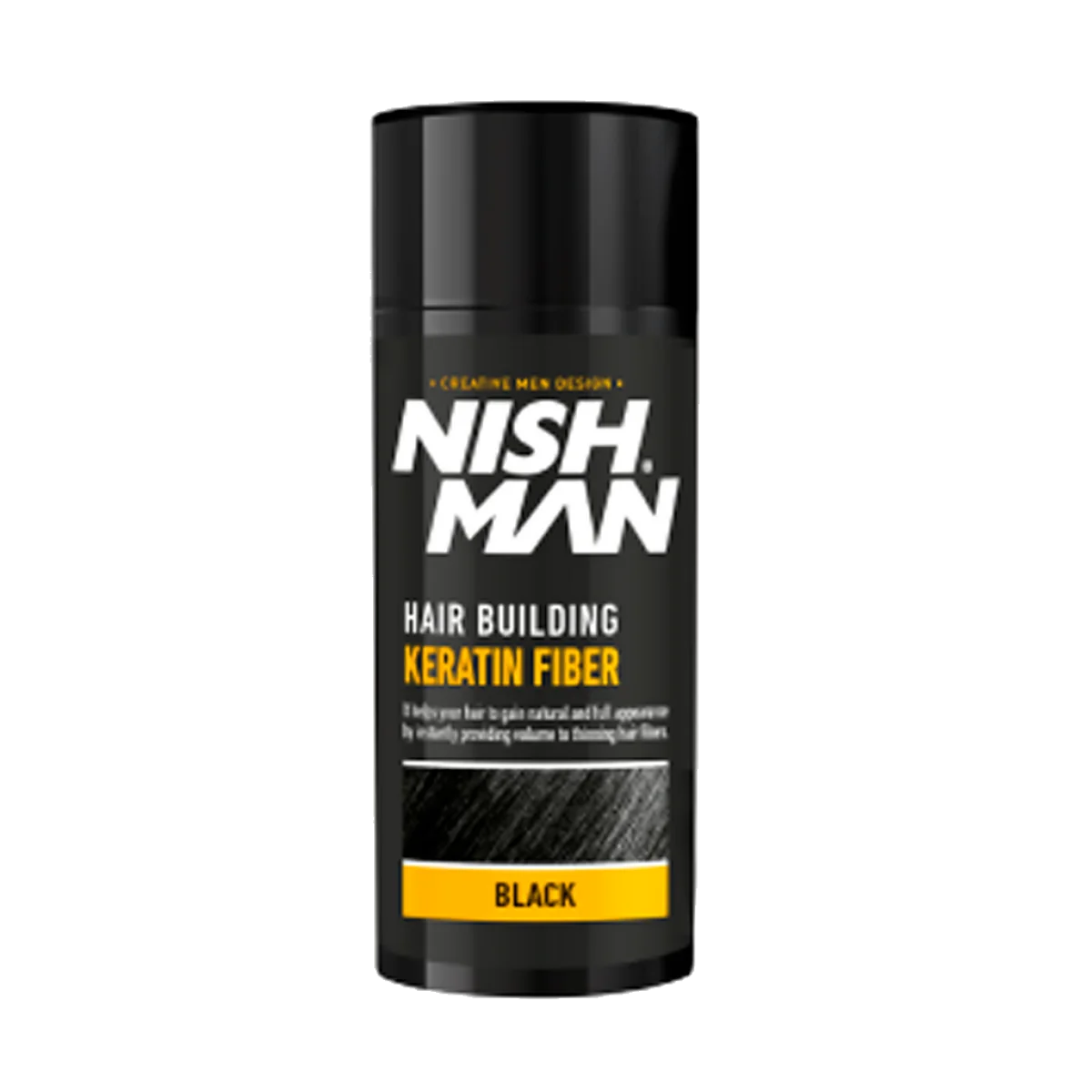 Keratínové vlákno na stavbu vlasov čierná Nishman Hair Building Keratin Fiber Black 21g