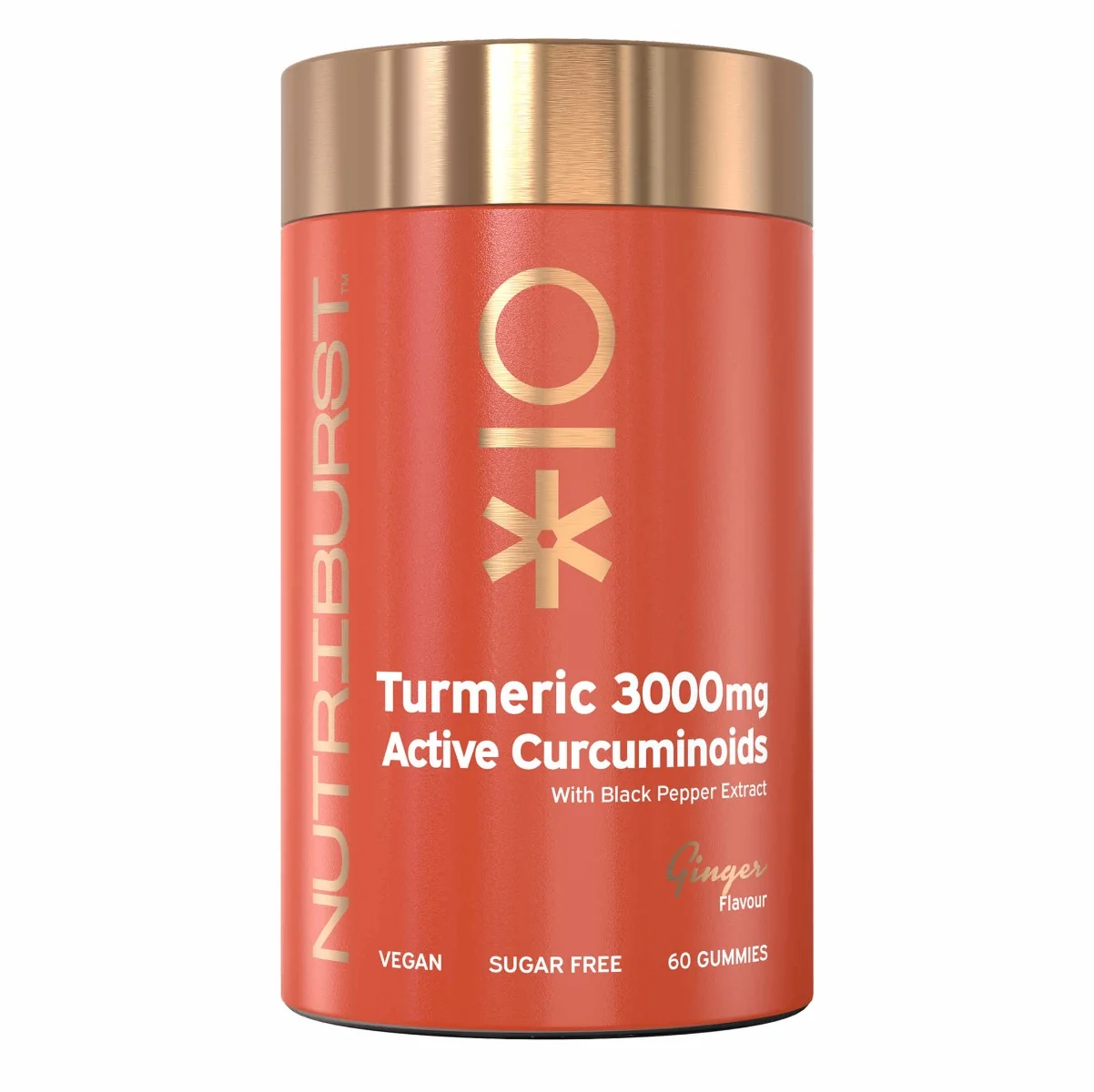 Nutriburst Premium Turmeric 3000 mg gummies s kurkumínom a antioxidantmi, príchuť zázvor 60 ks