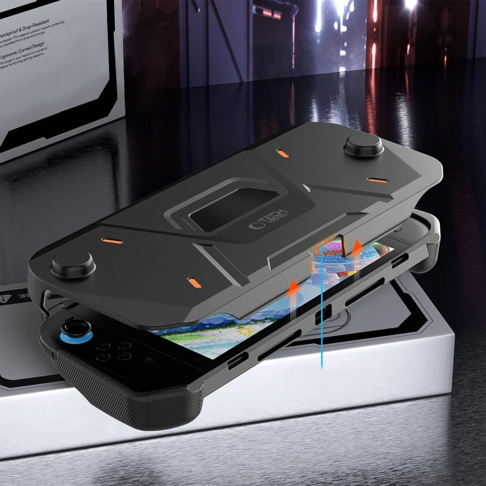 Tech-Protect Carbonox puzdro na Nintendo Switch 2, čierne