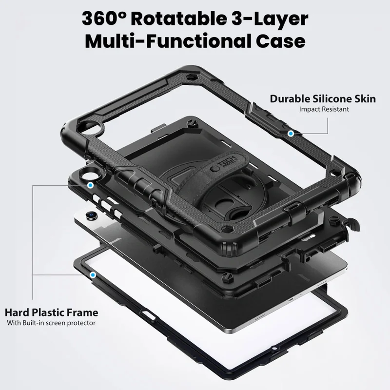 Tech-Protect Solid kryt na Samsung Galaxy Tab A9 Plus / A11 Plus 11'', čierne čierne