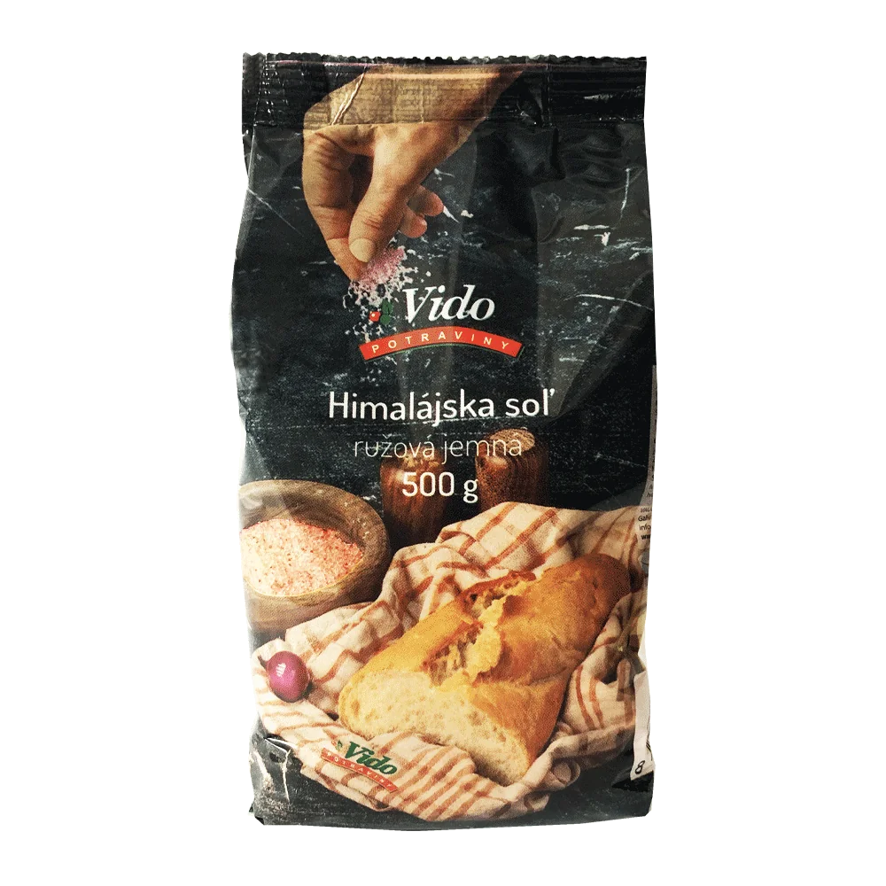VIDO Himalájska soľ ružová jemná 1×500 g, himalájska soľ