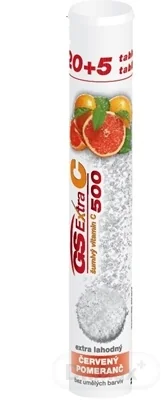 GS Extra C 500 šumivý červený pomaranč 1×25 tbl, vitamín c