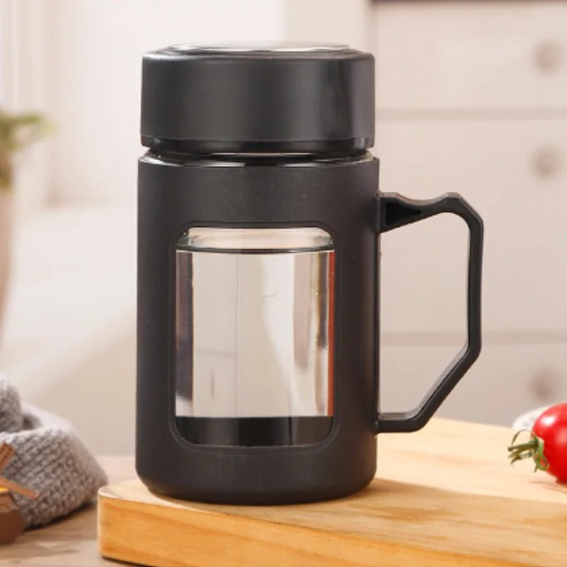 Livefy hrnček na kávu a čaj Linea 500 ml, čierny 