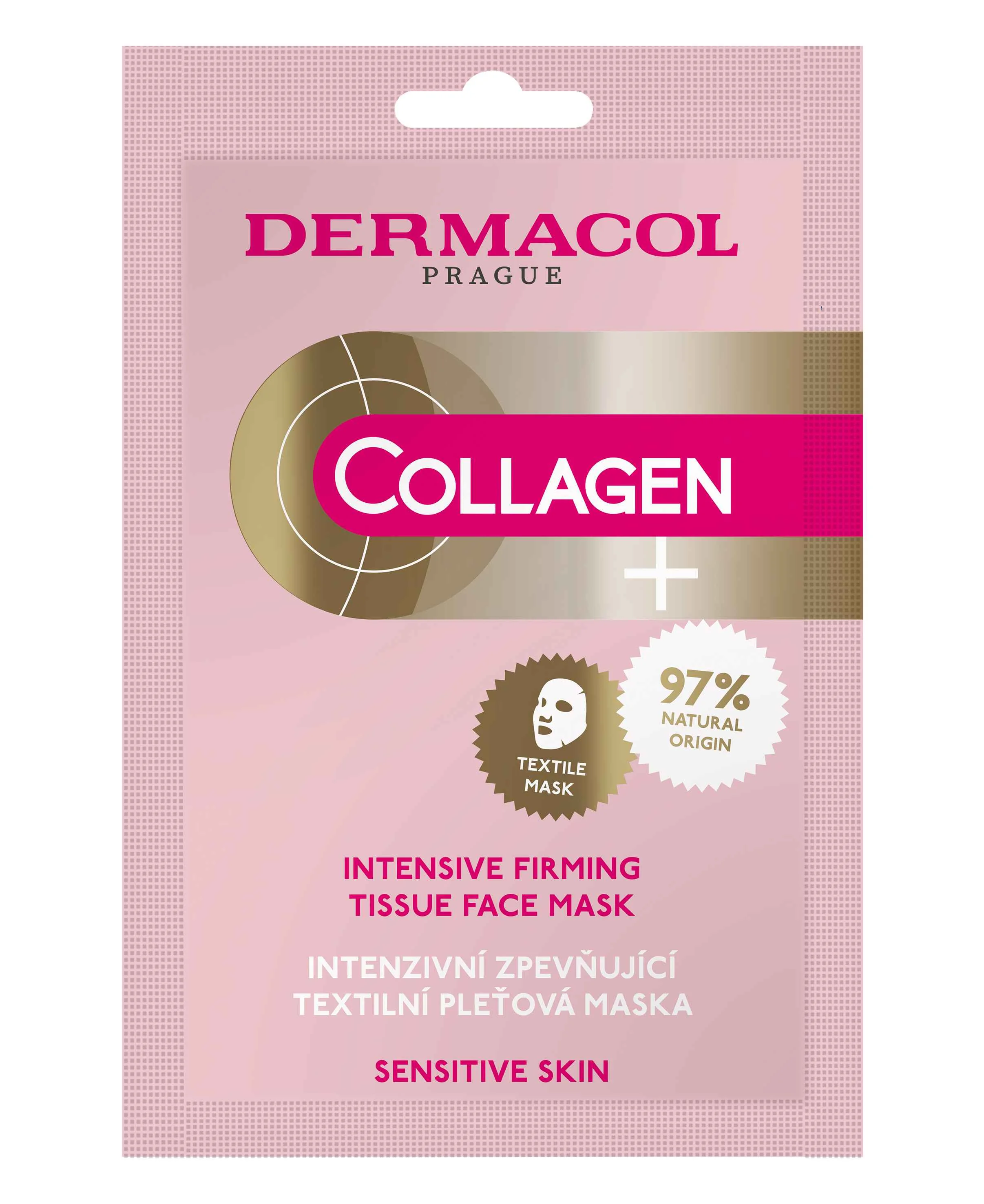 Dermacol Collagen+ textilná pleťová maska 1×1 ks, textilná pleťová maska