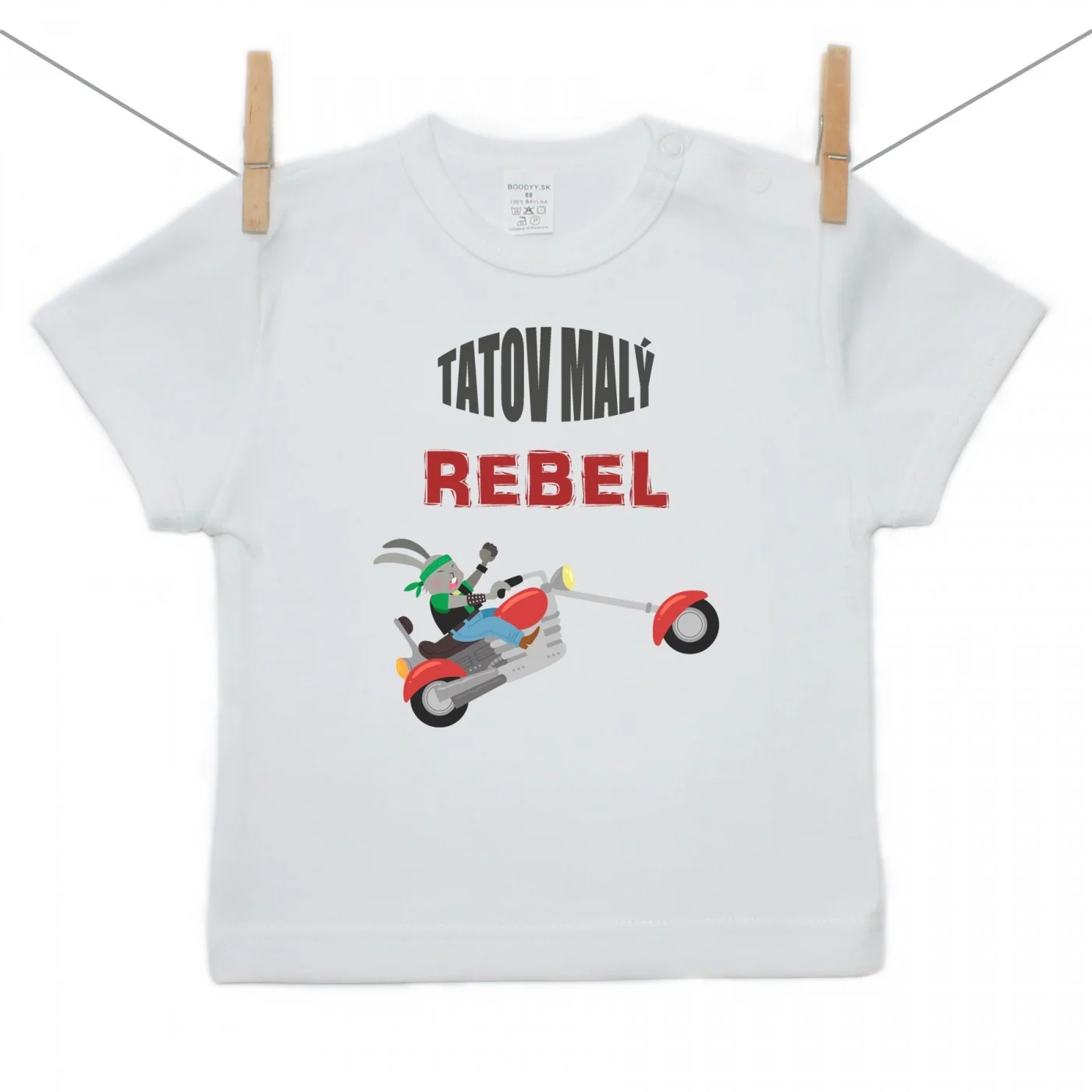 Boodyy Tričko s krátkym rukávom Tatov malý rebel Veľkosť: 122