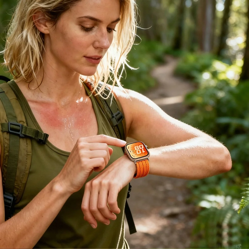 Tech-Protect Nylon remienok na Huawei Watch Fit 3 / 4 / 4 Pro / 5 / 5 Pro, orange