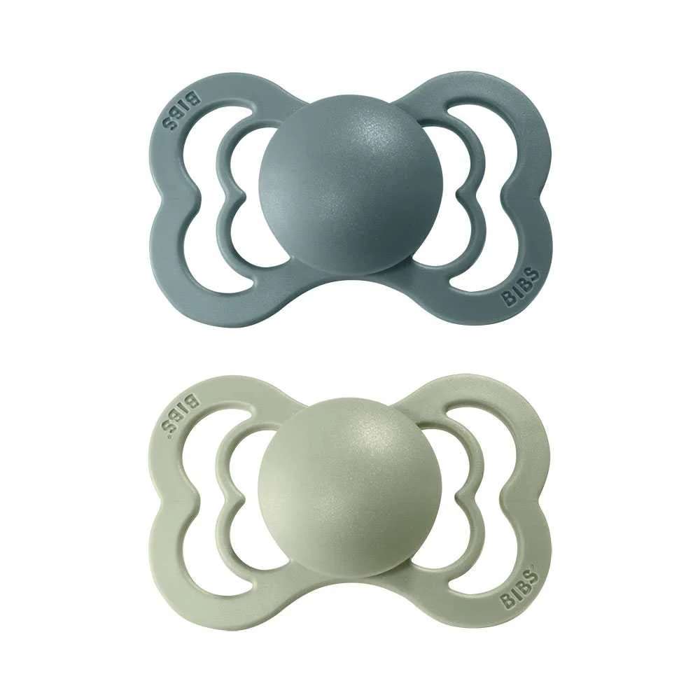 BIBS Supreme cumlík z prírodného kaučuku island sea/sage 1×2 ks, veľkosť 1