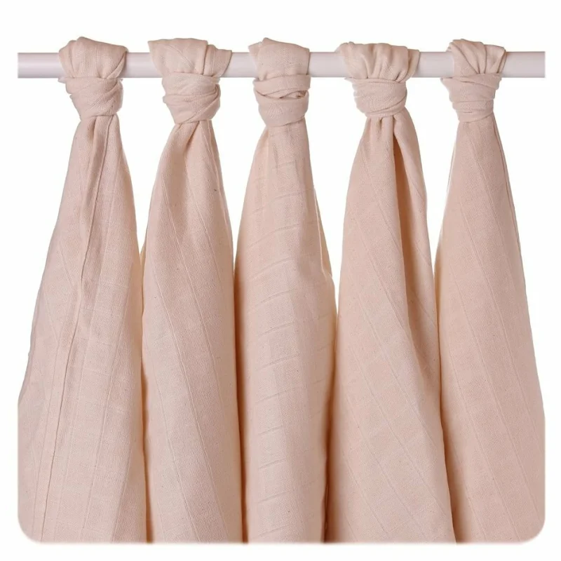 XKKO Organic Staré časy látkové plienky 80x80 Natural, 5 ks