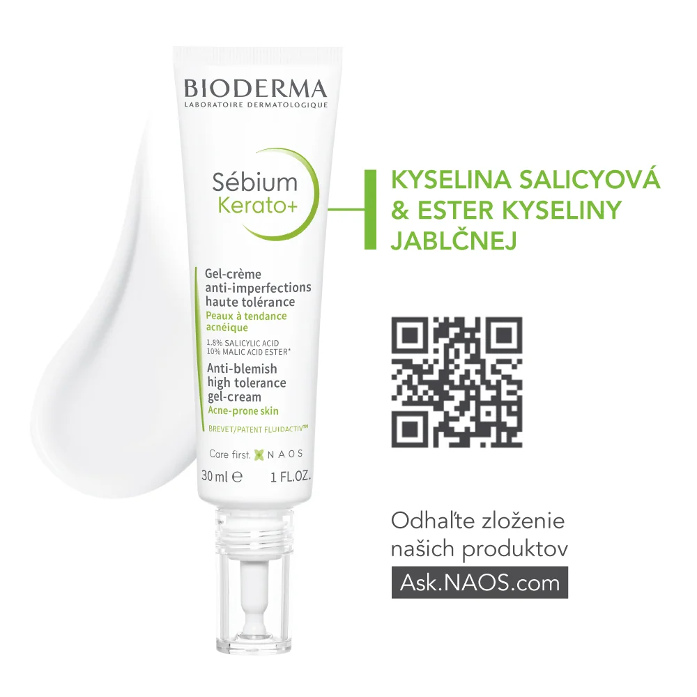 BIODERMA Sébium Kerato+ gél-krém na akné s vysokou toleranciou 1×30 ml, pleťový krém