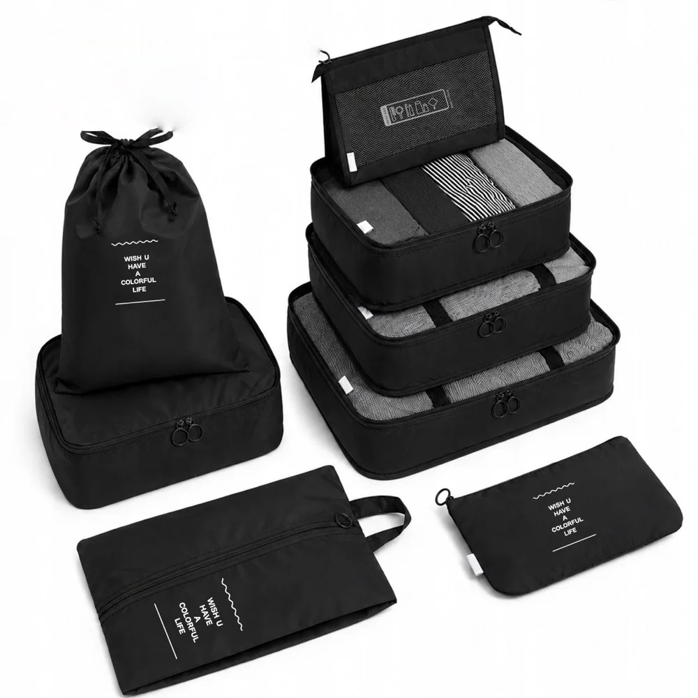 Livefy Travel Nest cestovný set organizérov 8ks, čierne