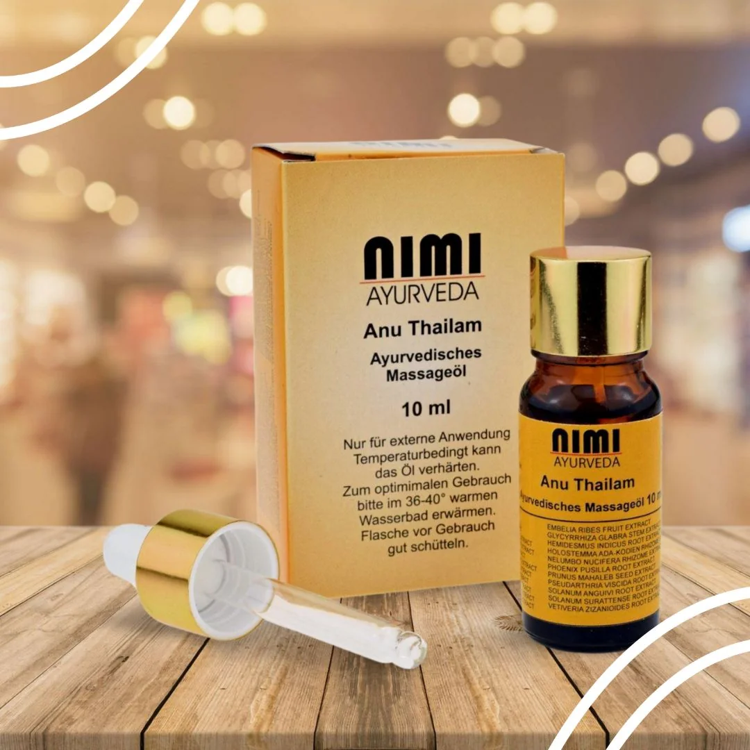 Nimi Ayurveda Anu Thailam ajurvédsky nosový olej sada 3 x 10 ml