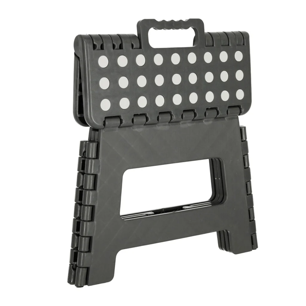 Sklápacia stolička/taburet 22 cm – protišmyková, tmavosivá, 150 kg