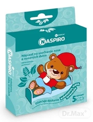 NASPIRO náplasť 1×5 ks, na uvoľnenie nosa a nosových dutín