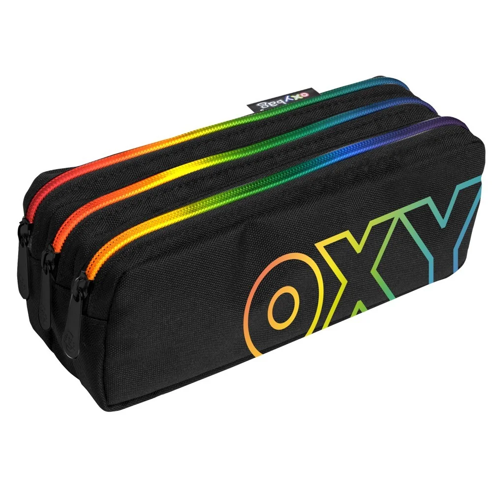 Peračník etue Rainbow, tri zipsy viacfarebný, 3D