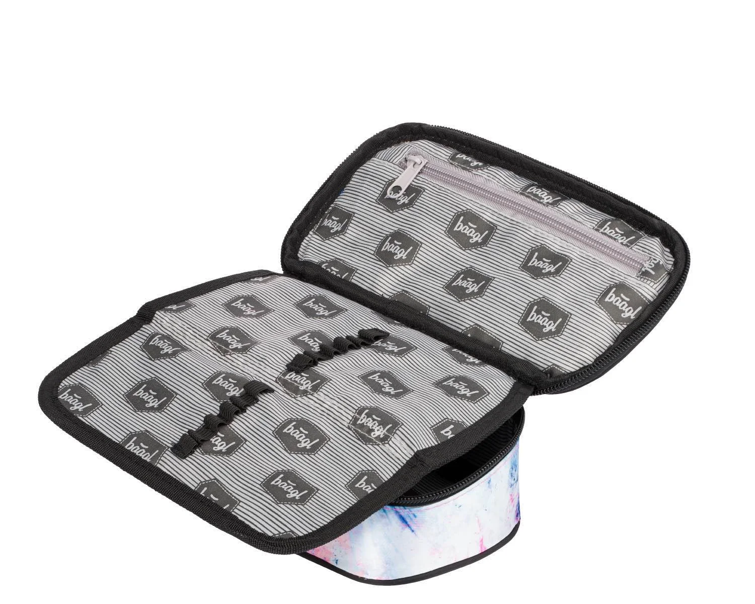 Baagl Školský peračník etui Abstract fialovo-ružový vzor Abstract