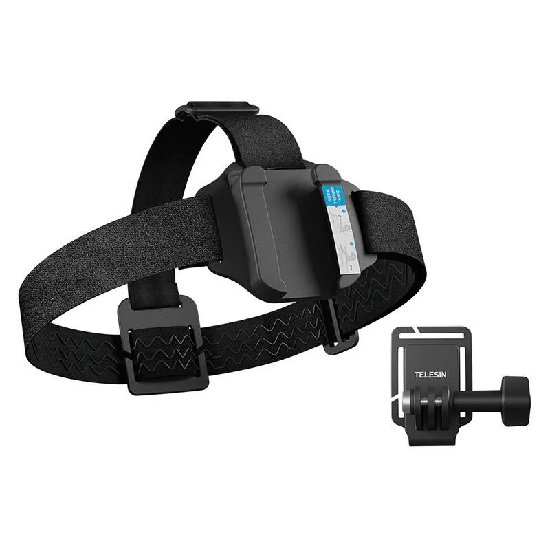 Telesin Headband čelenka s úchytom pre športové kamery GoPro, čierna