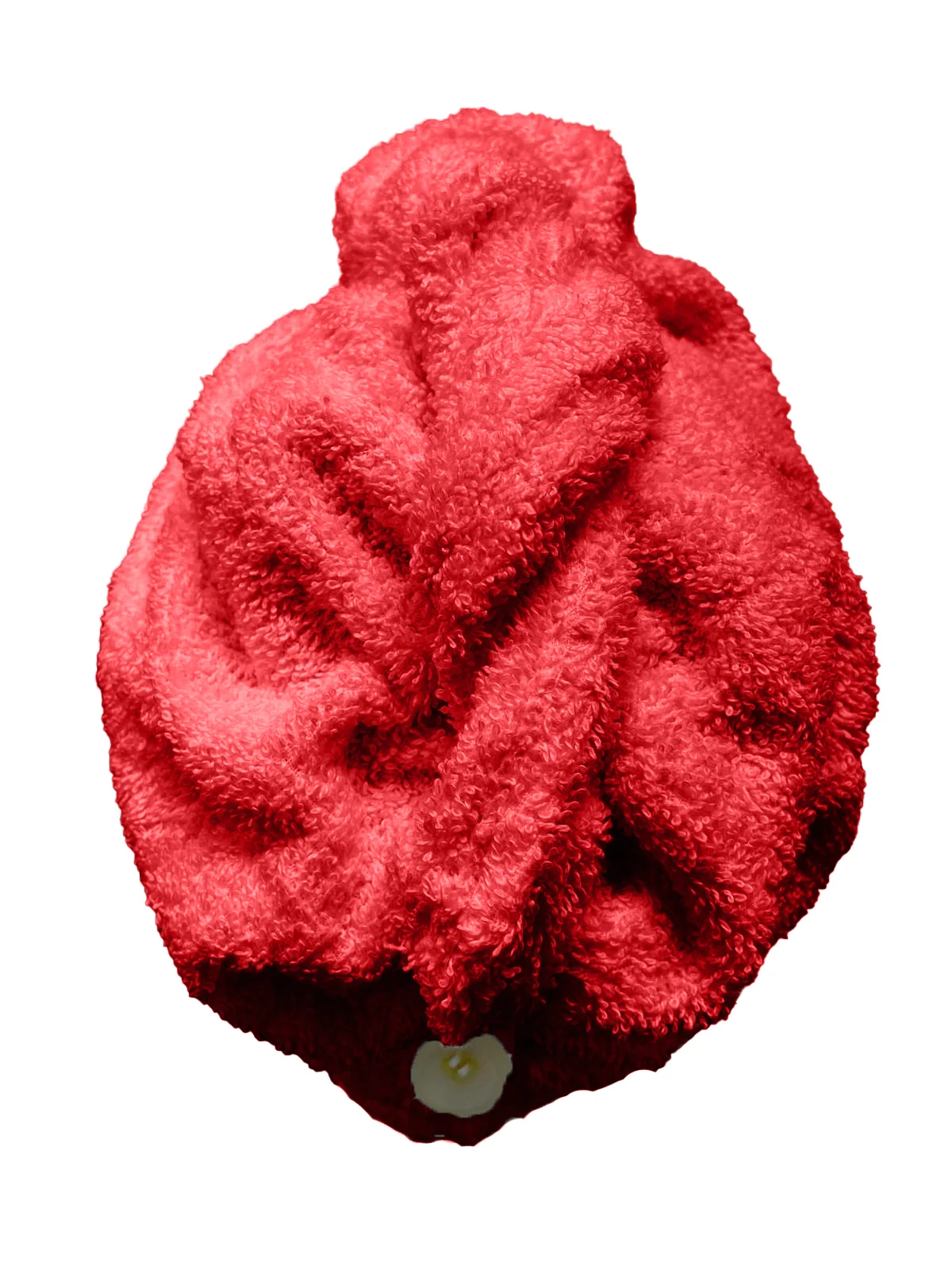 Rýchloschnúci froté turban na vlasy, červený