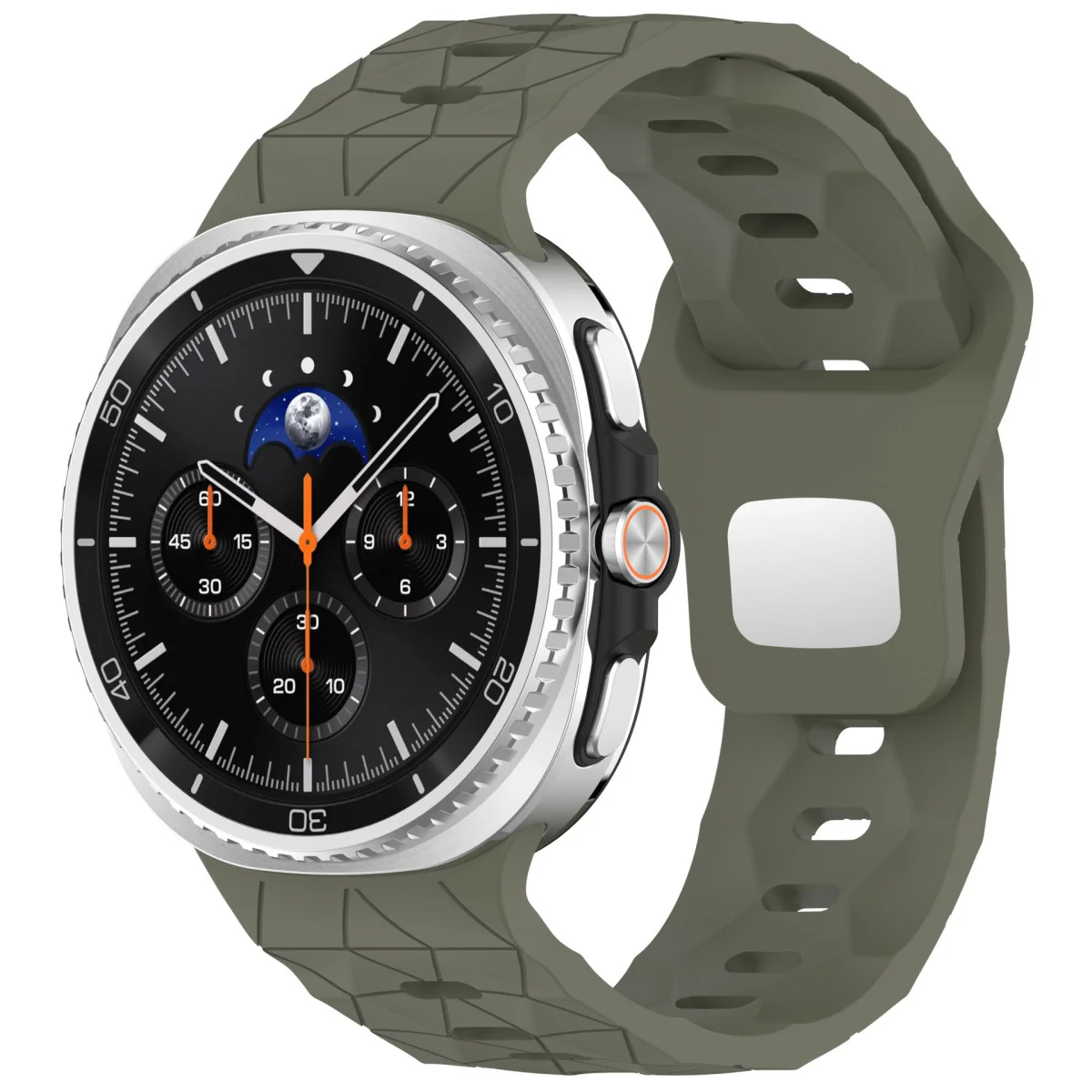 BStrap Silicone Grid remienok na Samsung Galaxy Watch 8, green
