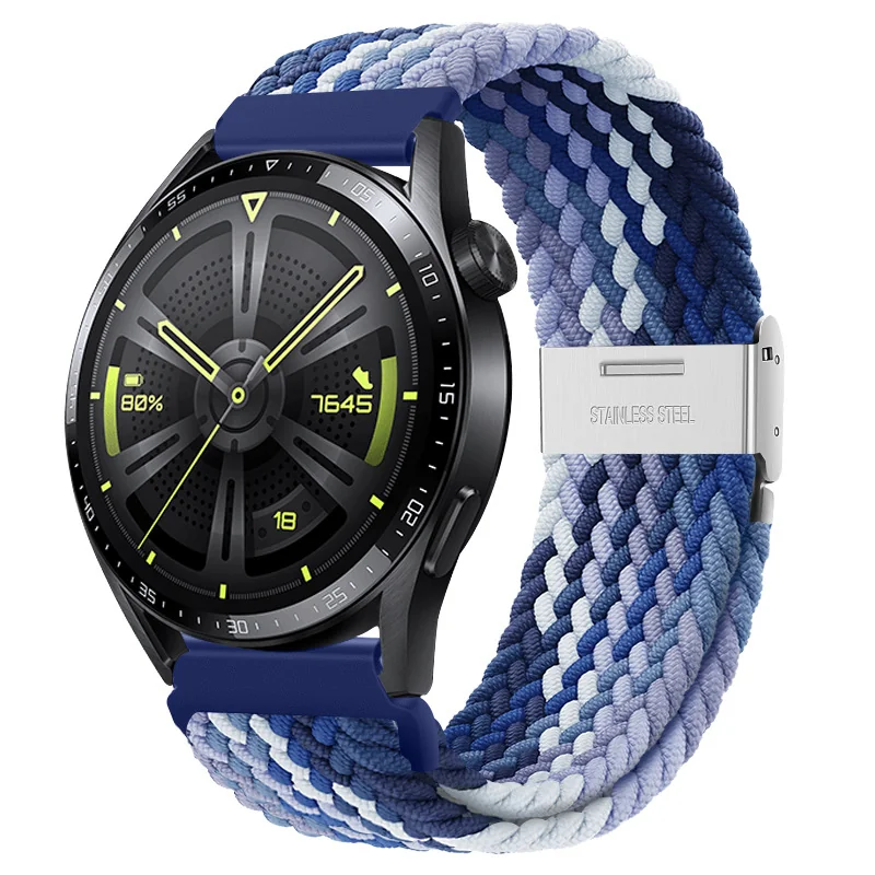 BStrap Elastic Nylon 2 remienok na Garmin Venu 2 Plus blueberry