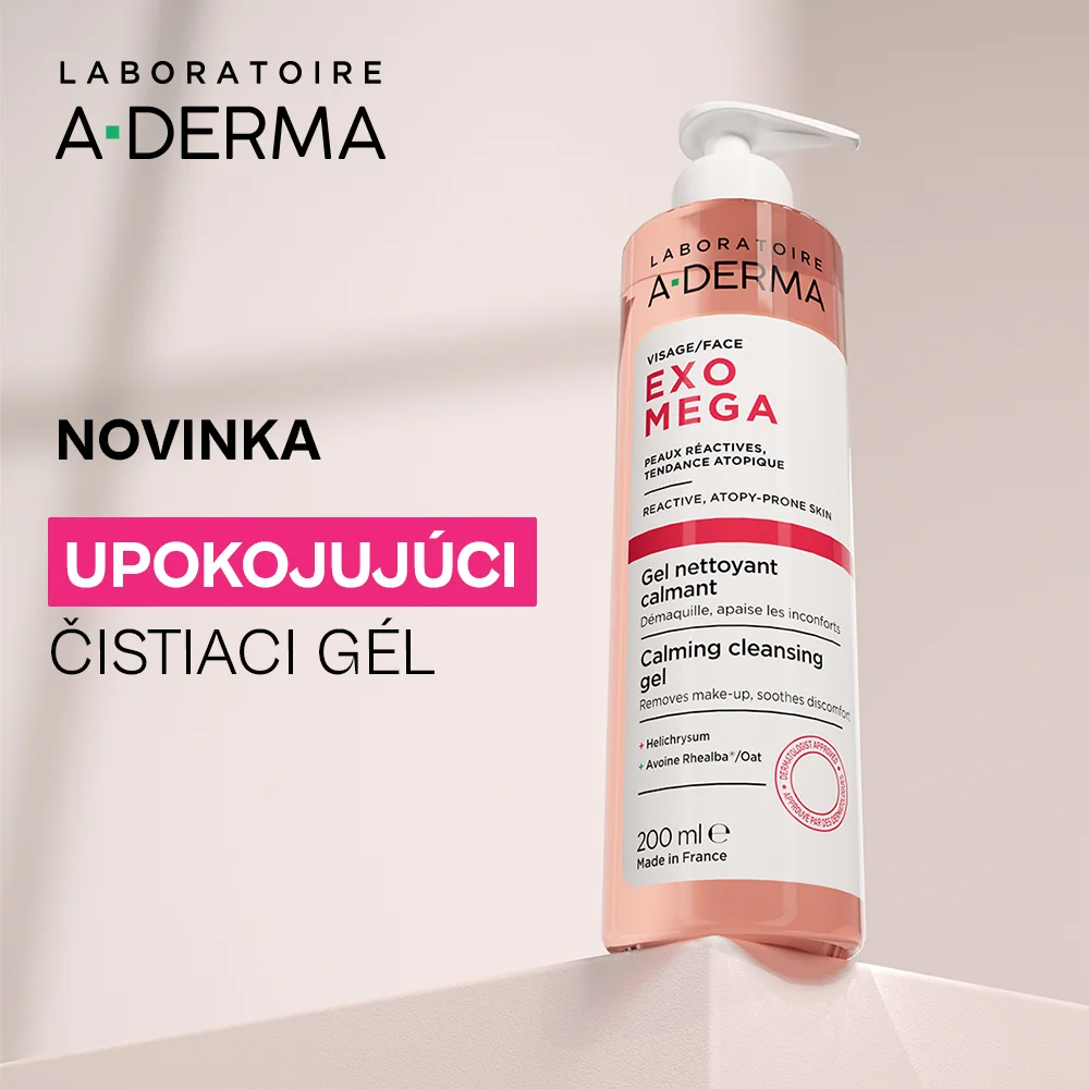 A-DERMA EXOMEGA Upokojujúci čistiaci gél 200 ml