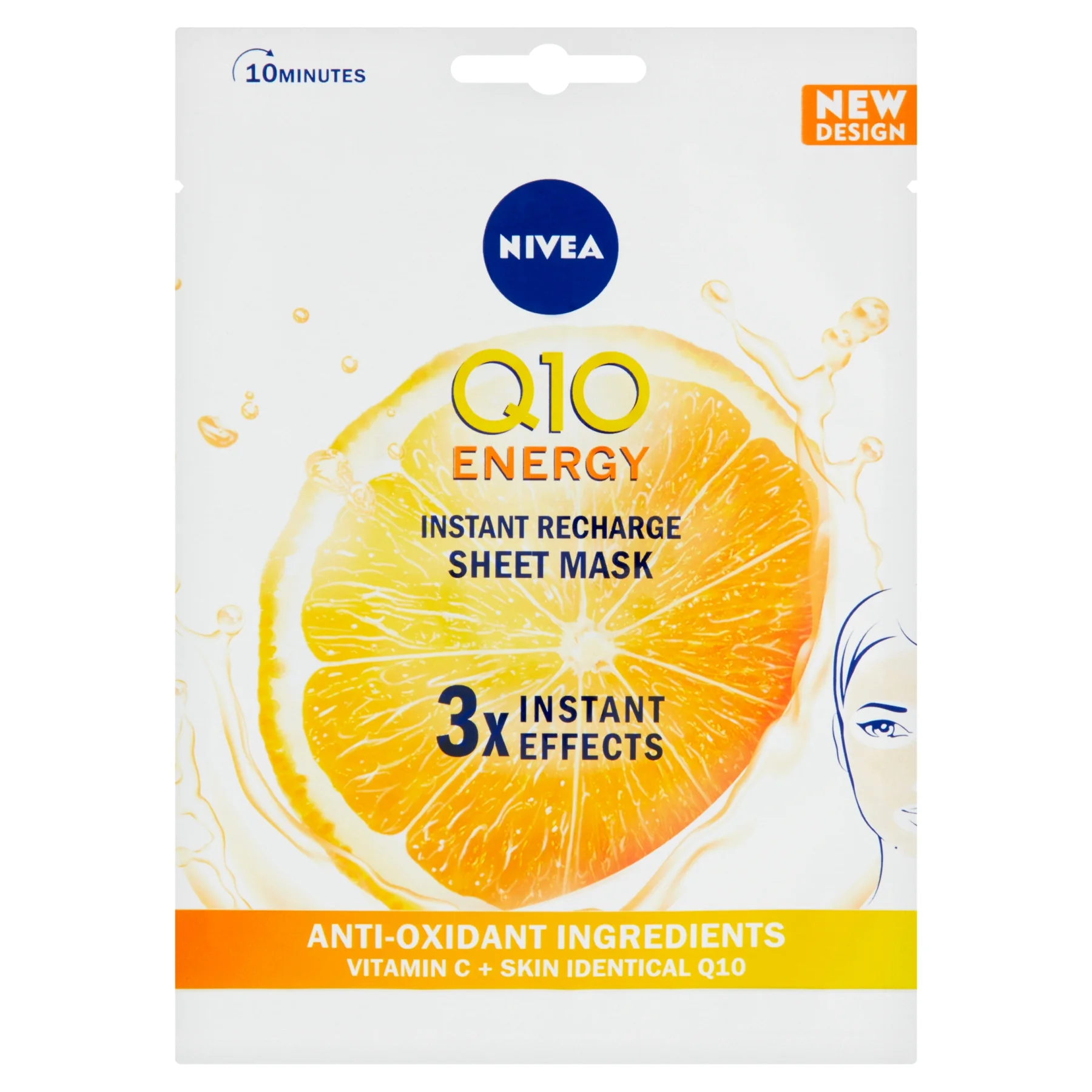 Nivea Q10 Energy Energizujúca textilná maska 1 ks