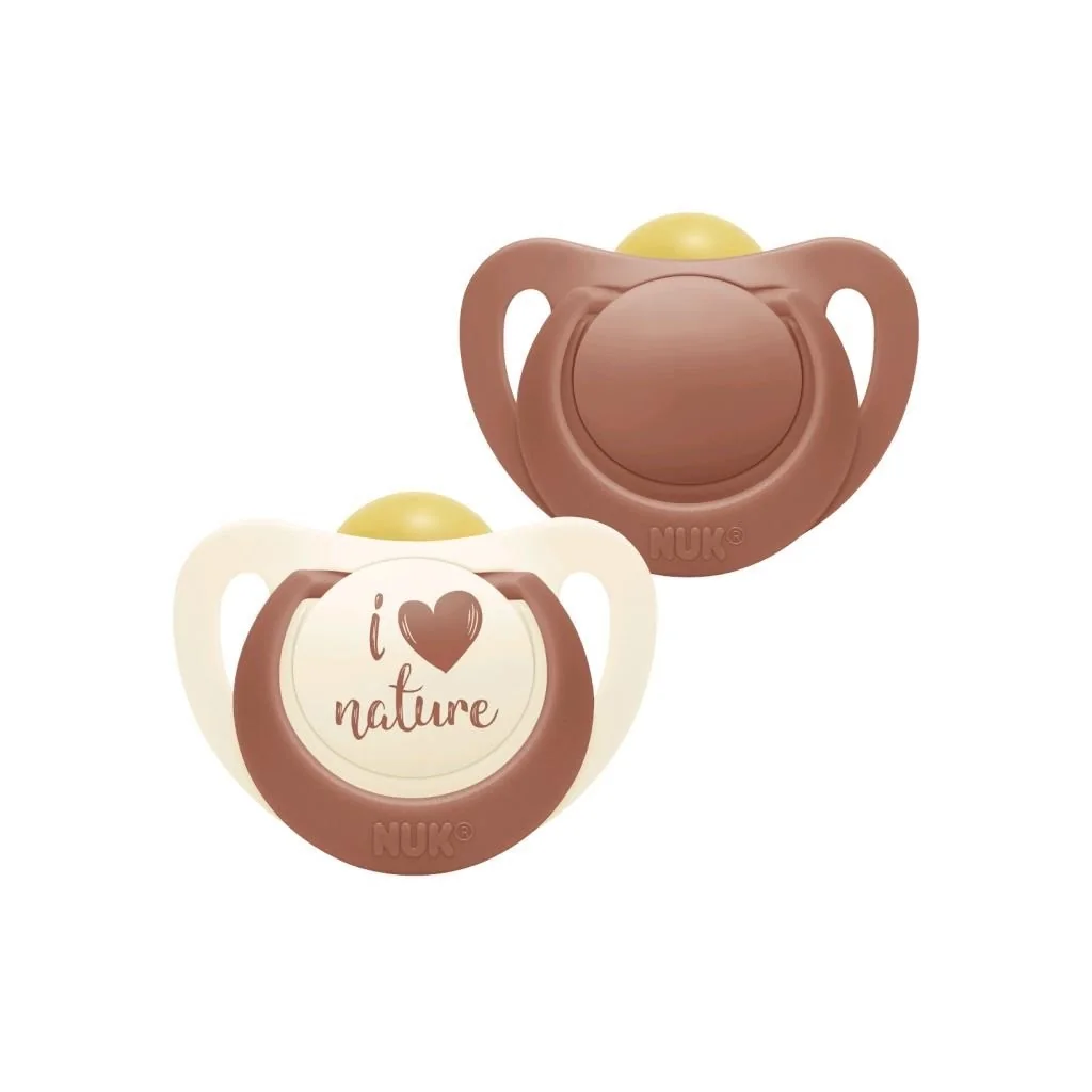 Latexový cumlík NUK For Nature 0-6m 2 ks červená 0-6 m, 20C48964