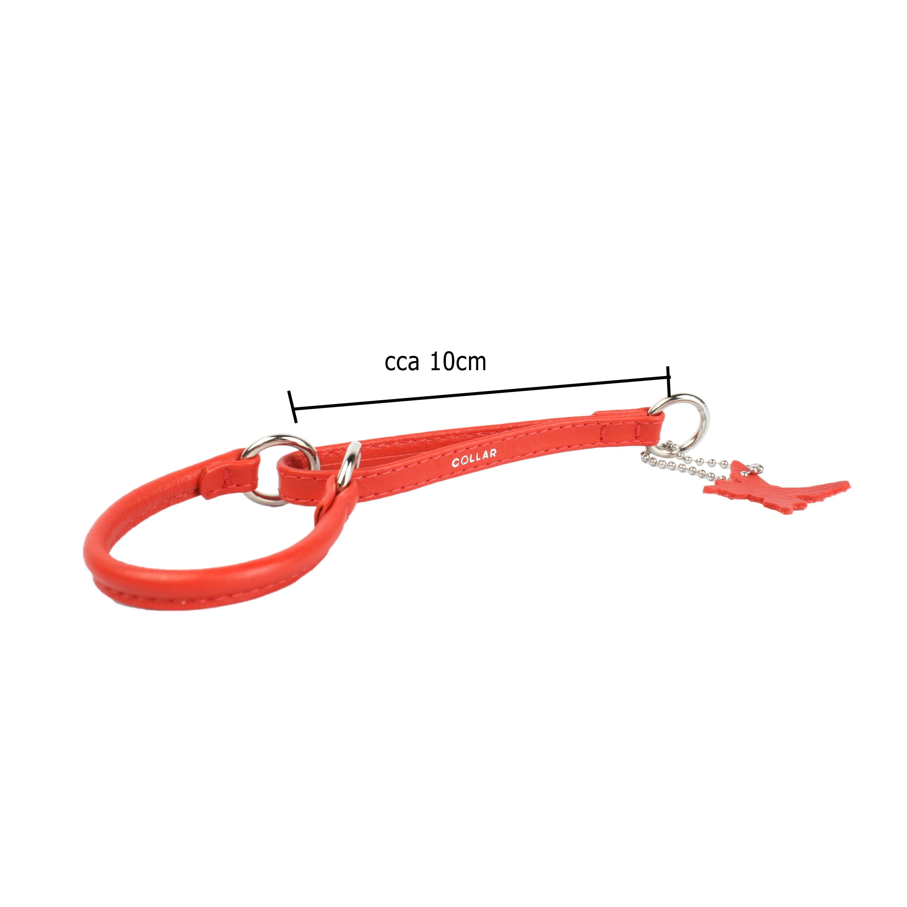 Okrúhly obojok Soft kožený polosťahovací hnedý, Obvod krku: 40 cm, širka: 8 mm