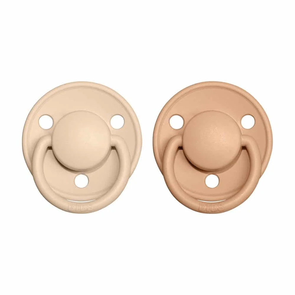 BIBS De Lux cumlíky zo silikónu 2ks one size - Vanilla / Peach