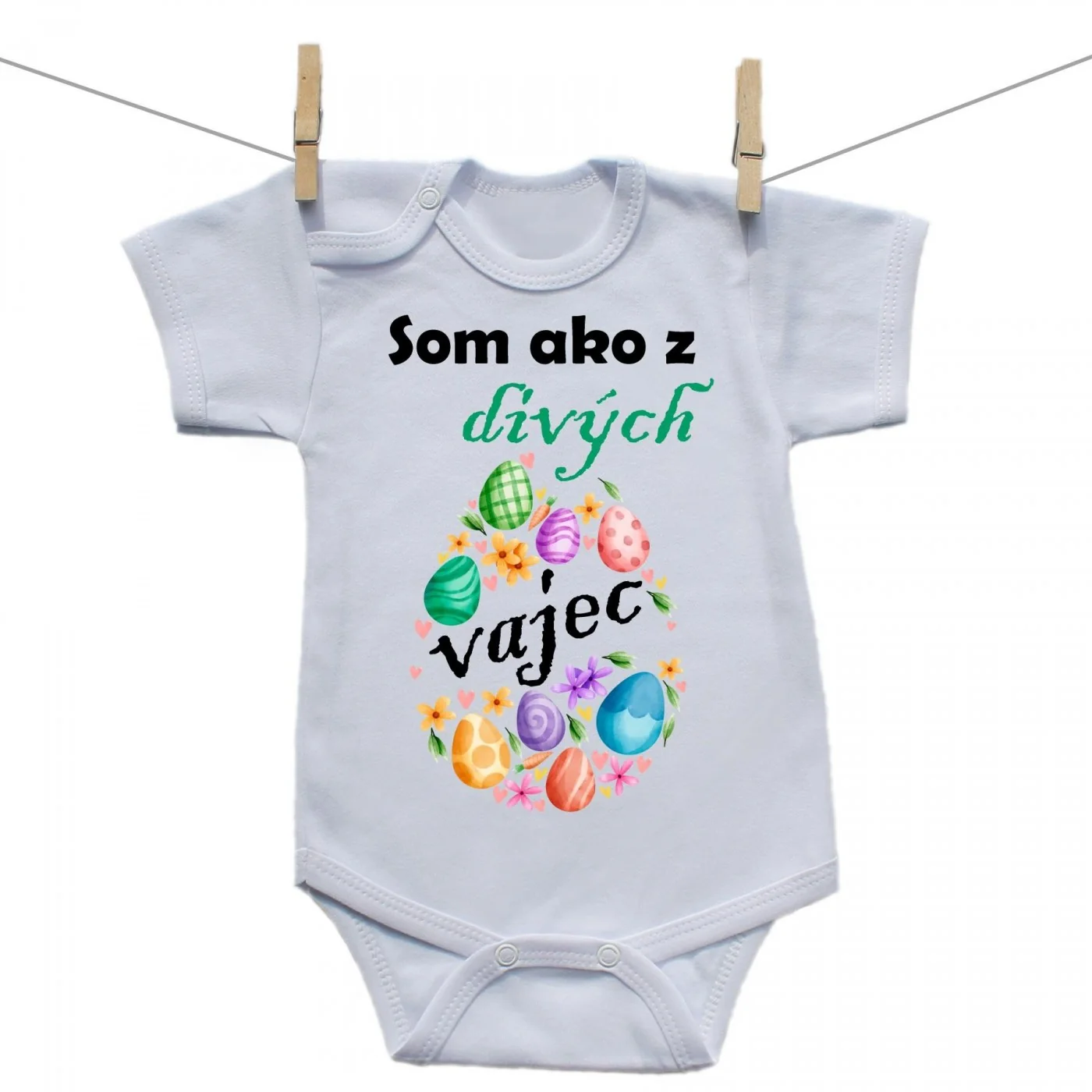 Boodyy Body s krátkym rukávom Som ako z divých vajec Veľkosť: 92
