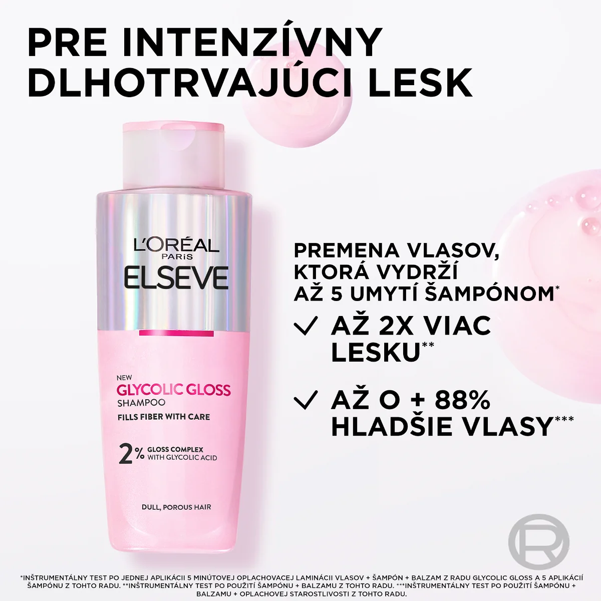 L ´Oréal Paris Elseve Glycolic Gloss šampón s kyselinou glykolovou 1×200 ml, šampón