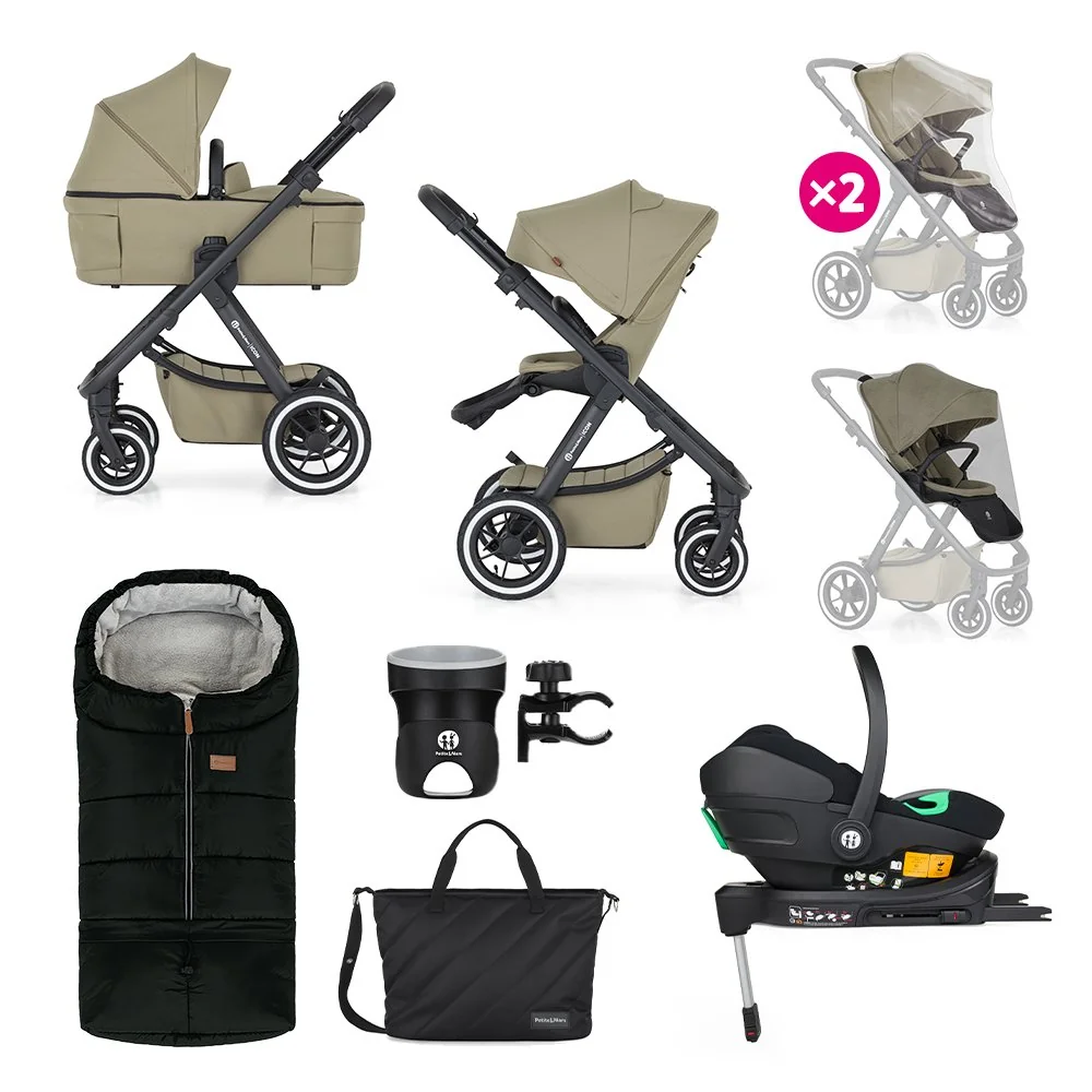 Kočík kombinovaný ICON 2v1 Mossy Green XXL AIR + Core Pro i-Size Black Grey + Báza