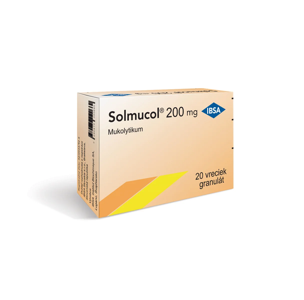 Solmucol 200 mg 1×20 ks, vrecúška
