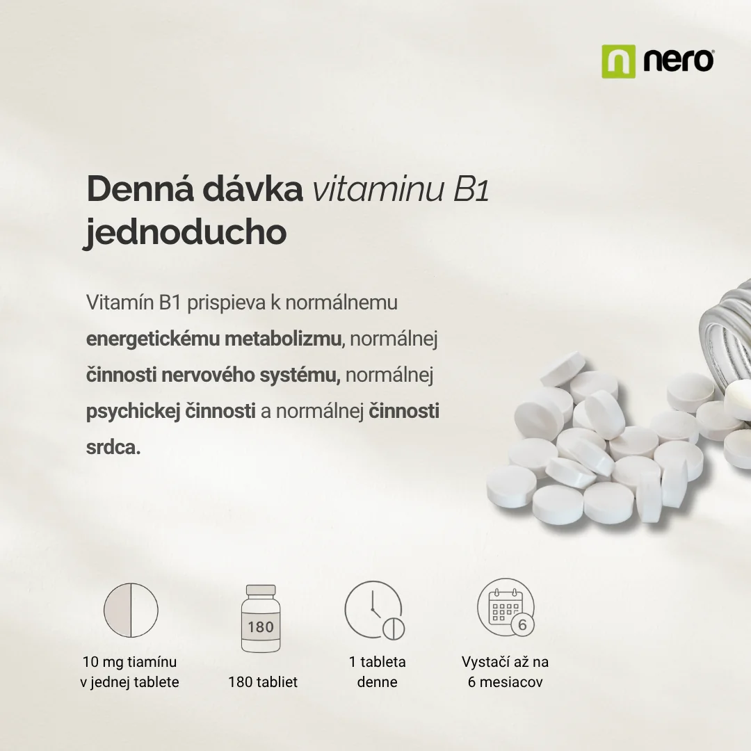 NERO Vitamin B1 THIAMIN 10 mg 180 tabliet