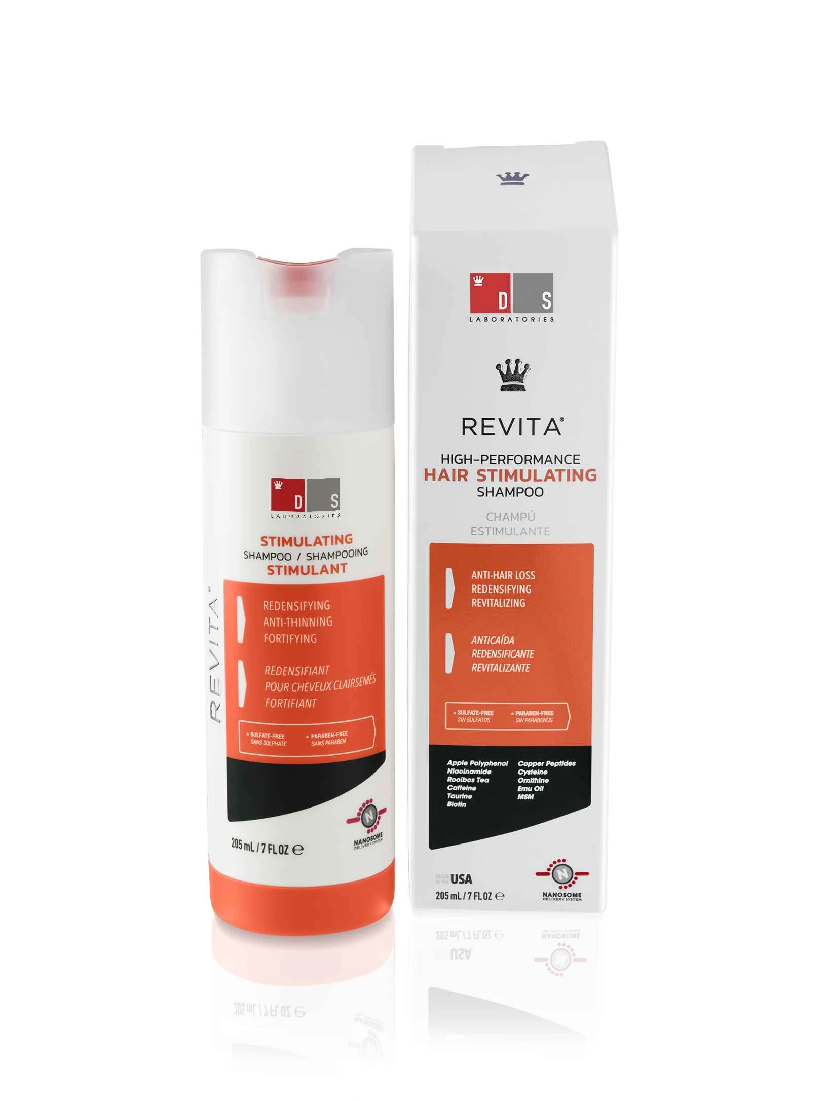 DS Laboratories šampón proti vypadávaniu vlasov REVITA 205 ml 1×205 ml, šampón proti vypadávaniu vlasov