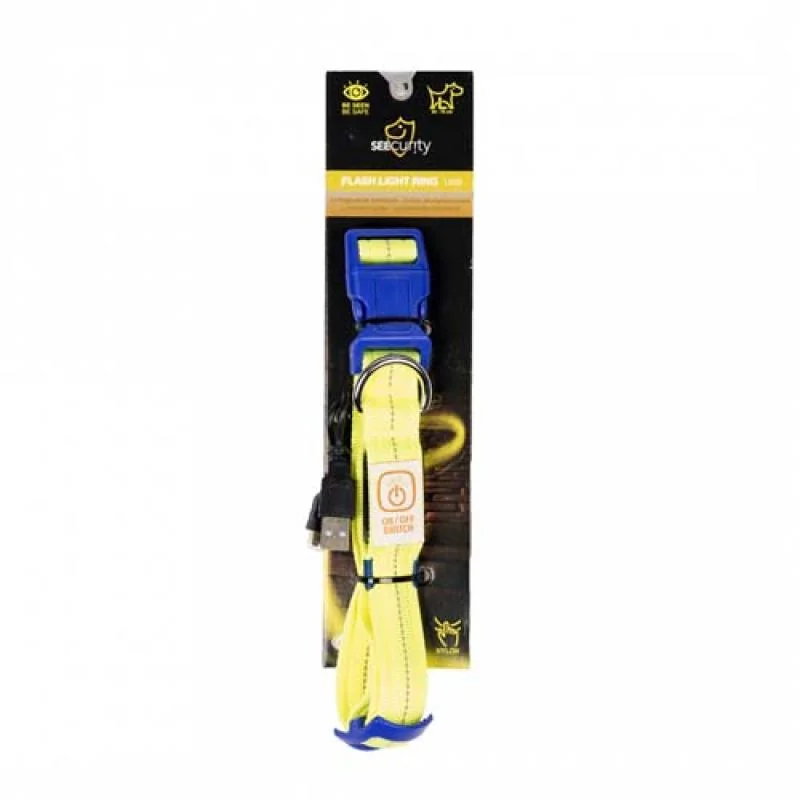 DUVO+ Svietiaci nylon obojok s USB nabíjaním 50-70cm/2,5cm