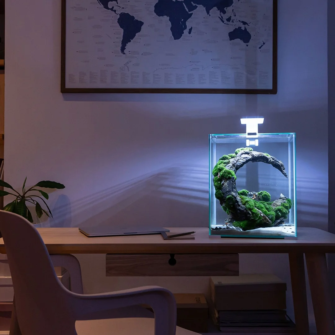 Akvarijný set Aquael SHRIMP SMART Day & Night biely 29x29x35cm 30l