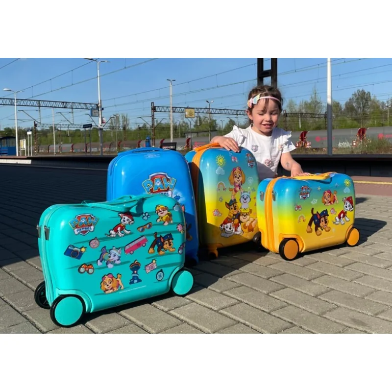 Nickelodeon detský kufor na kolieskach Paw Patrol, malý, tyrkysový